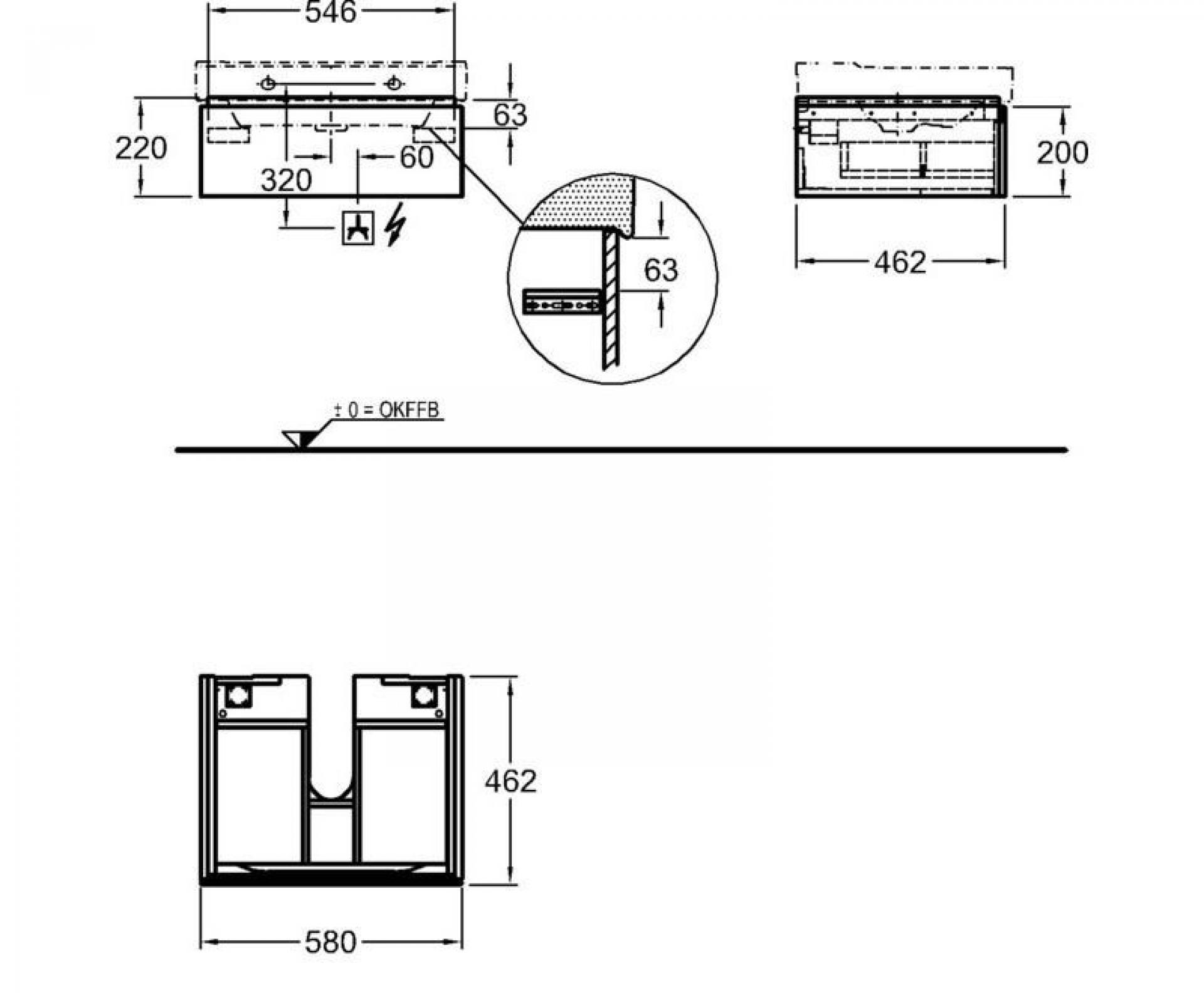 Тумба под раковину 60 см Geberit Xeno² 500.505.43.1 - фото Geberit (Геберит) Shop