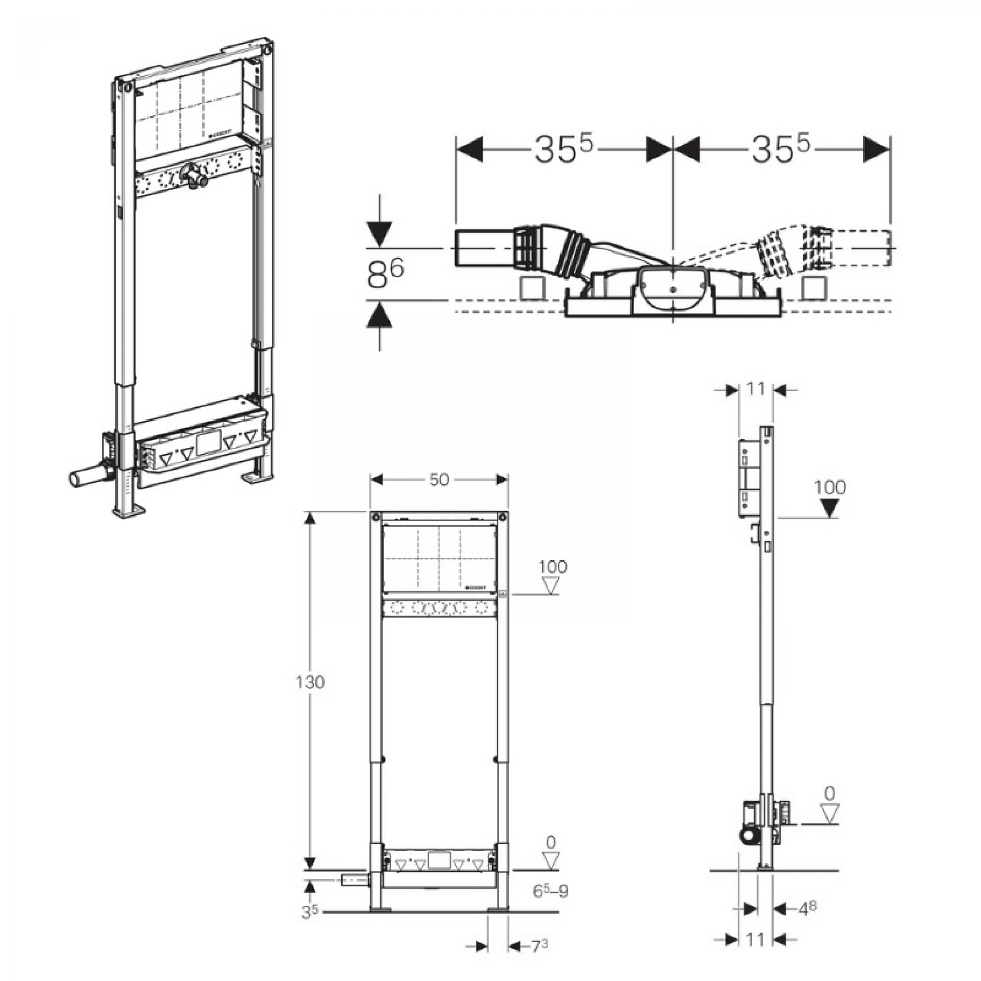 Инсталляция для душевых систем Geberit Duofix 111.581.00.1 - фото Geberit (Геберит) Shop