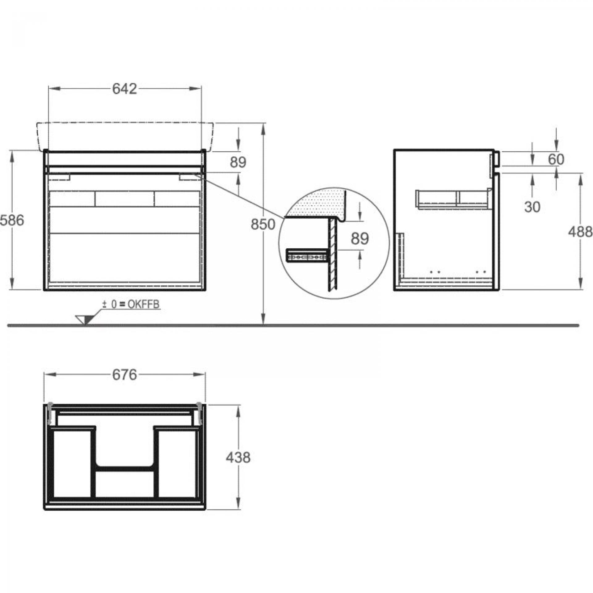 Тумба под раковину 70 см Geberit Renova Nr.1 Plan 869752000 - фото Geberit (Геберит) Shop