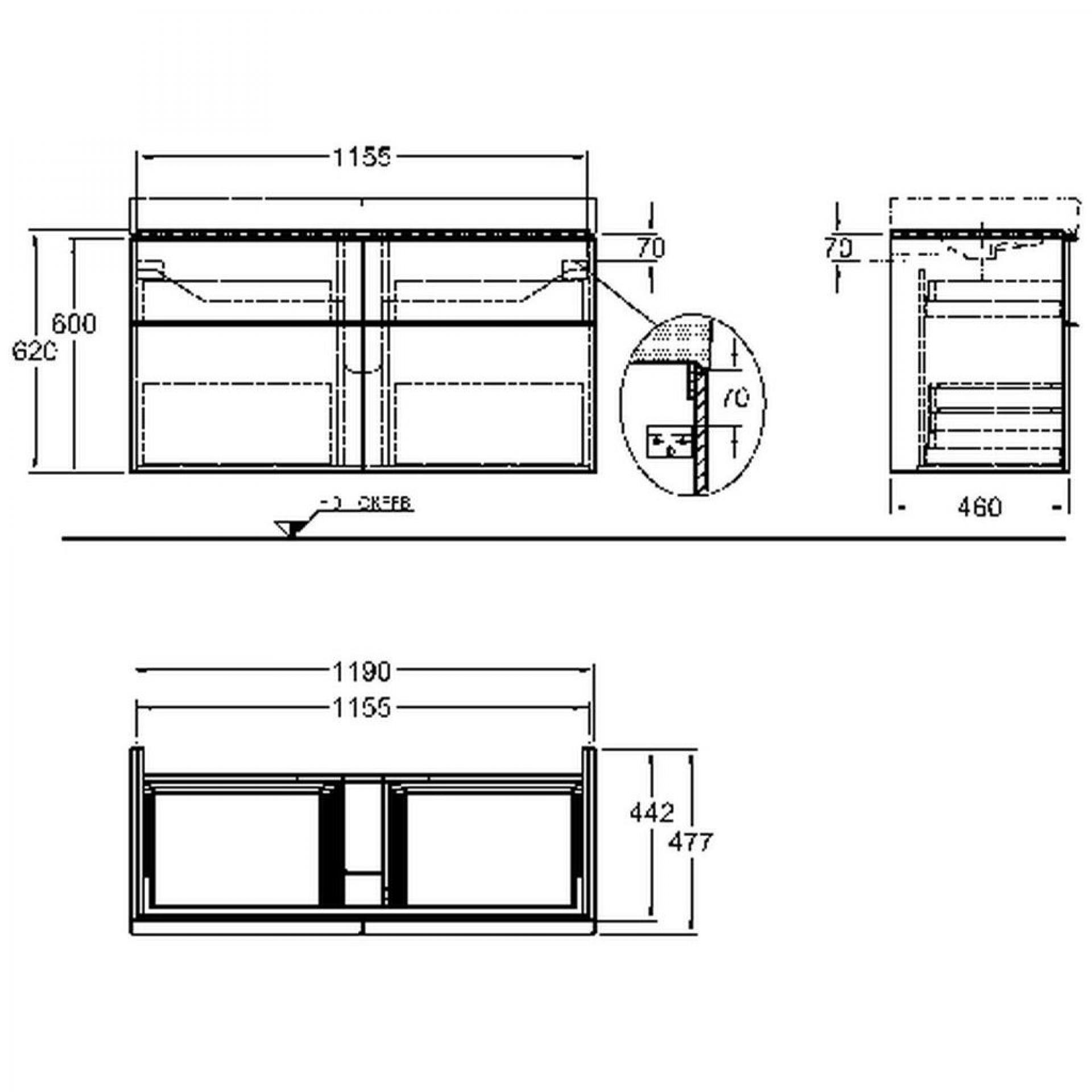 Тумба под раковину 120 см Geberit iCon 840422000 - фото Geberit (Геберит) Shop