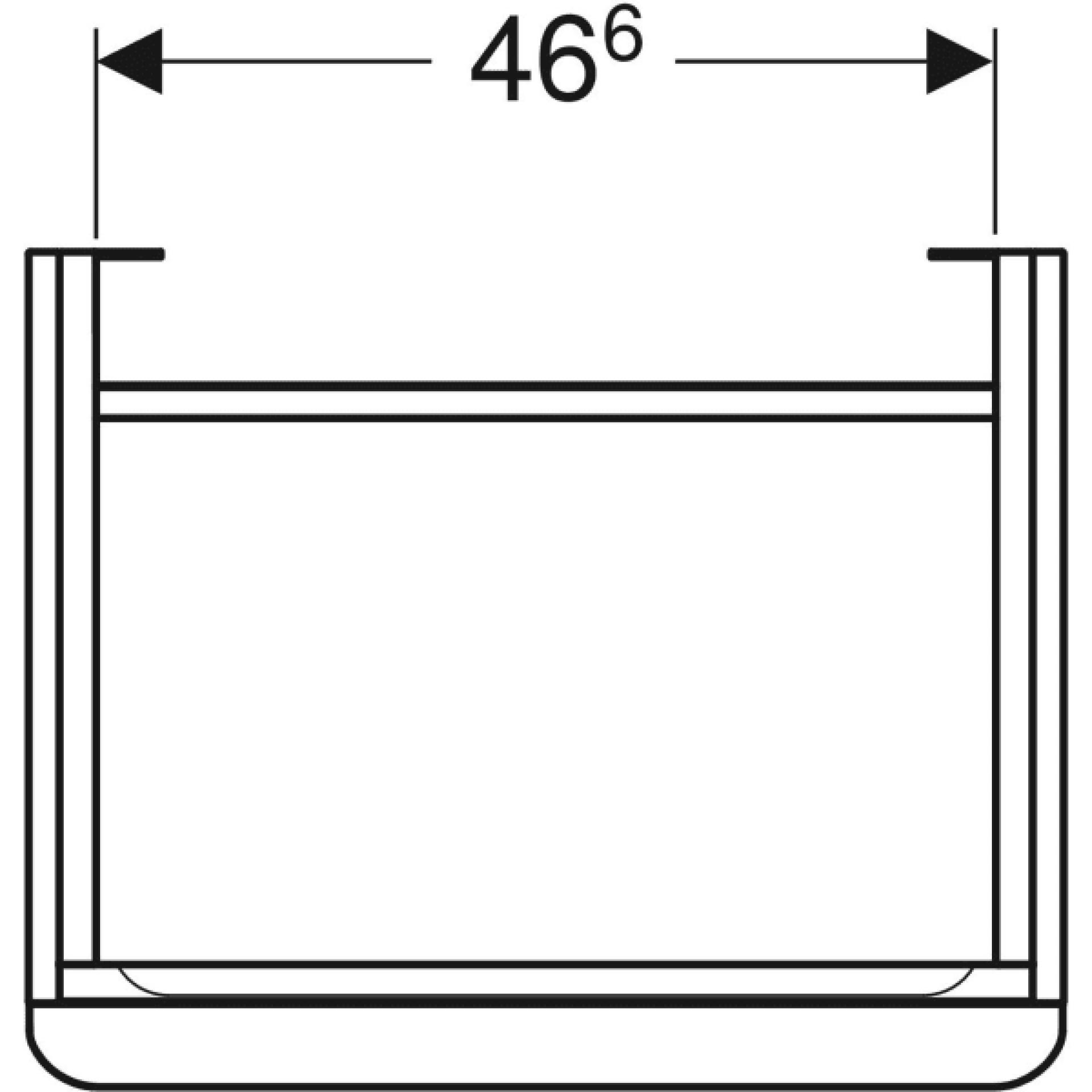 Тумба для комплекта 54 см Geberit Smyle Square 500.366.00.1, белый глянец - фото Geberit (Геберит) Shop