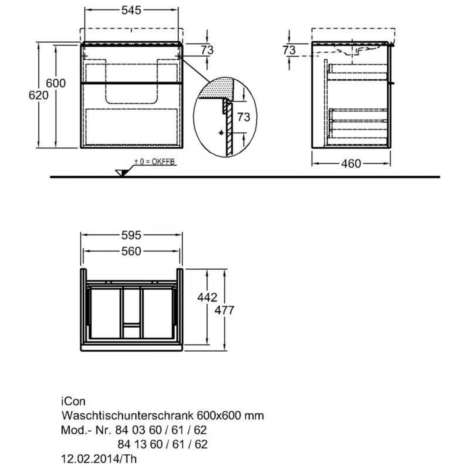 Тумба под раковину 60 см Geberit iCon 841362000 - фото Geberit (Геберит) Shop