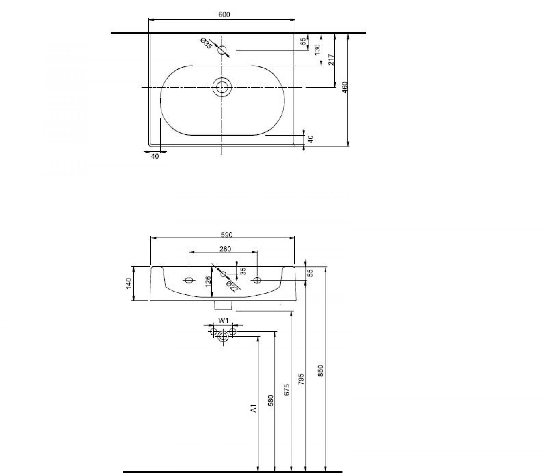 Раковина 60 см IFO Twins RP011160200 - фото Geberit (Геберит) Shop