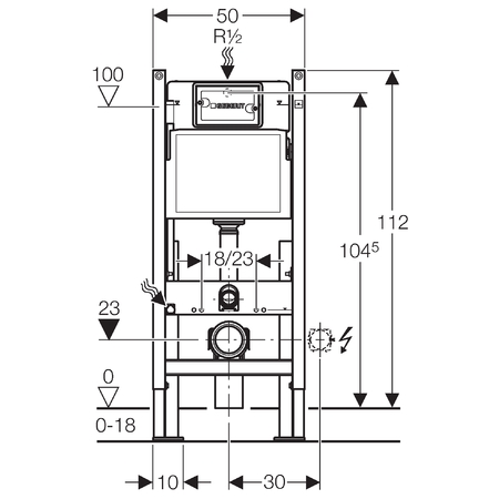 Система инсталляции для унитазов Geberit Duofix UP100 457.570.00.1 - фото Geberit (Геберит) Shop