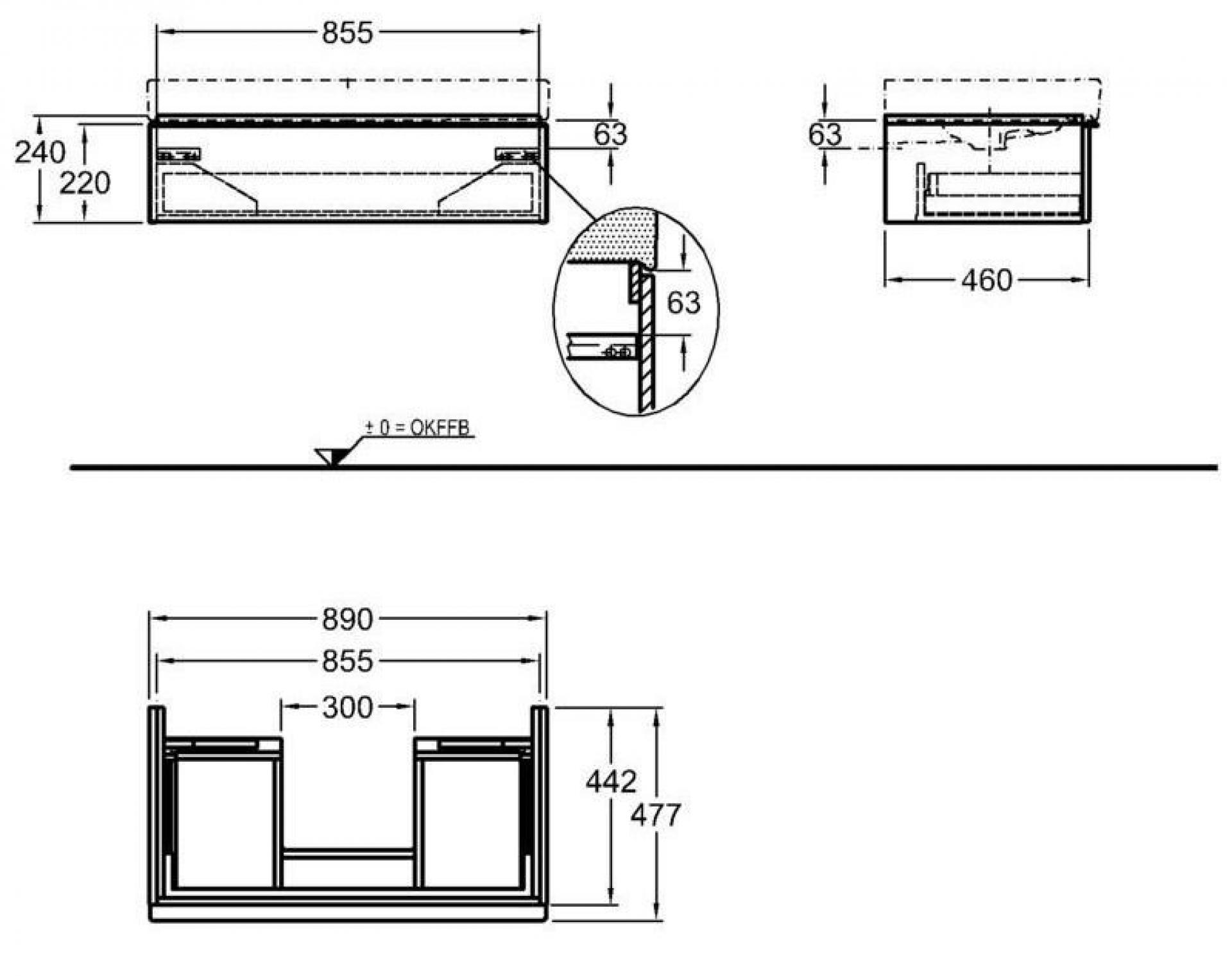 Тумба под раковину 90 см Geberit iCon 841291000 - фото Geberit (Геберит) Shop