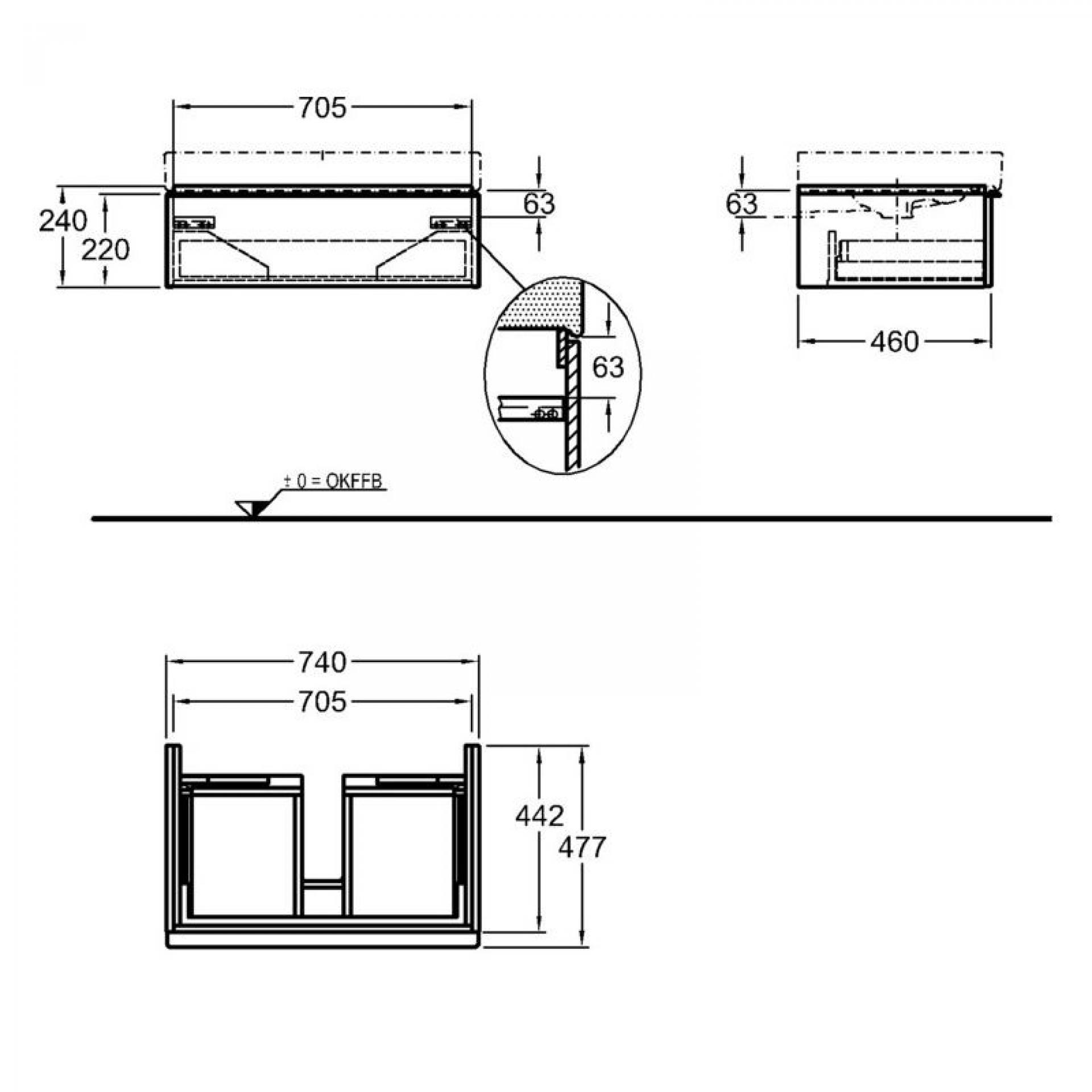 Тумба под раковину 75 см Geberit iCon 840275000 - фото Geberit (Геберит) Shop