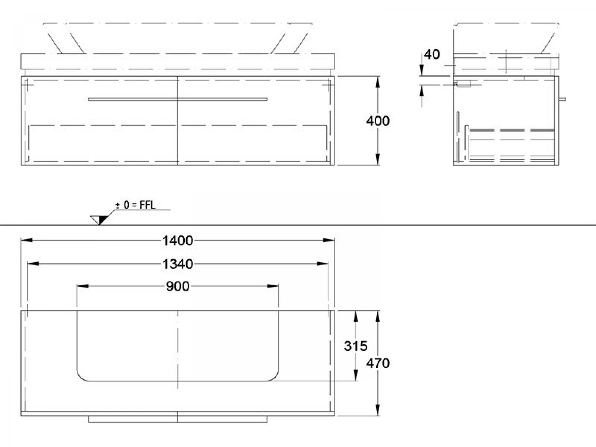 Тумба под раковину 140 см Geberit Silk Y816042000 - фото Geberit (Геберит) Shop