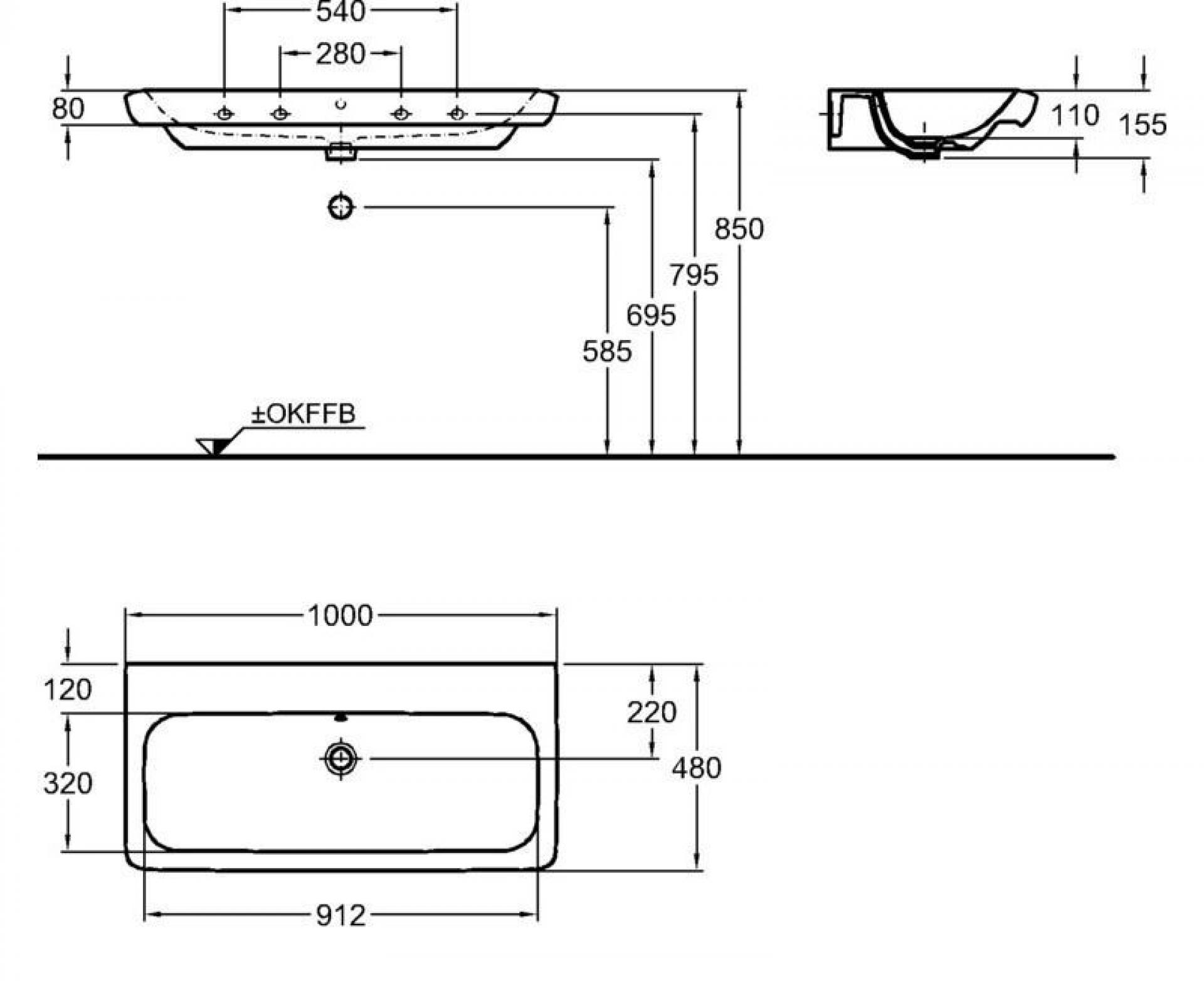 Раковина 100 см Keramag It! 121903000 - фото Geberit (Геберит) Shop