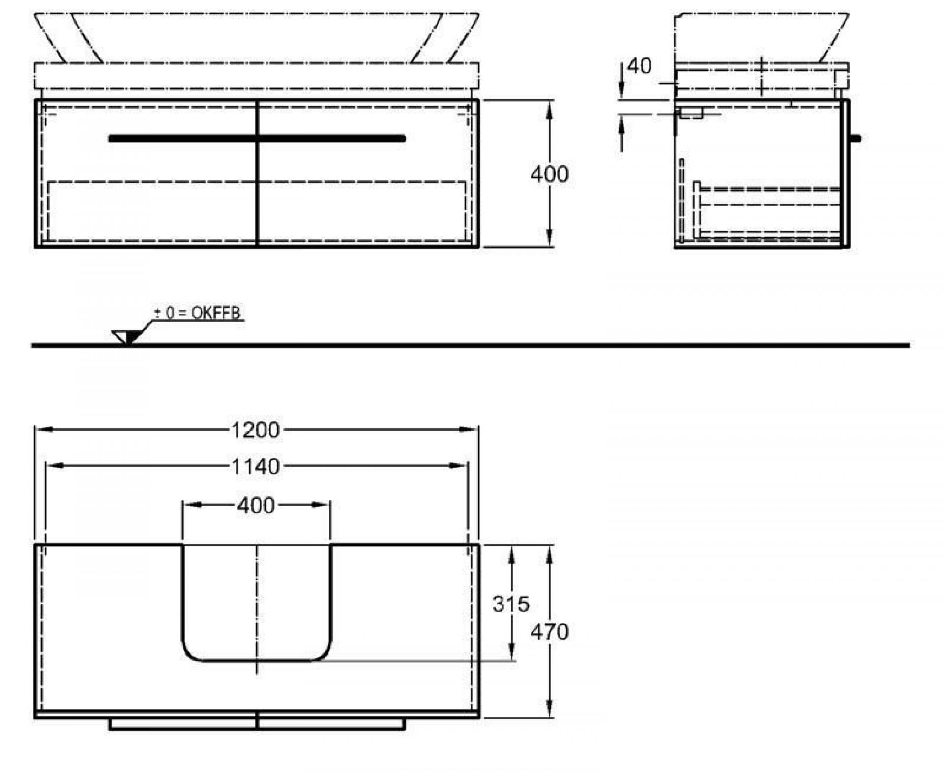 Тумба под раковину 120 см Geberit Silk 816022000 - фото Geberit (Геберит) Shop