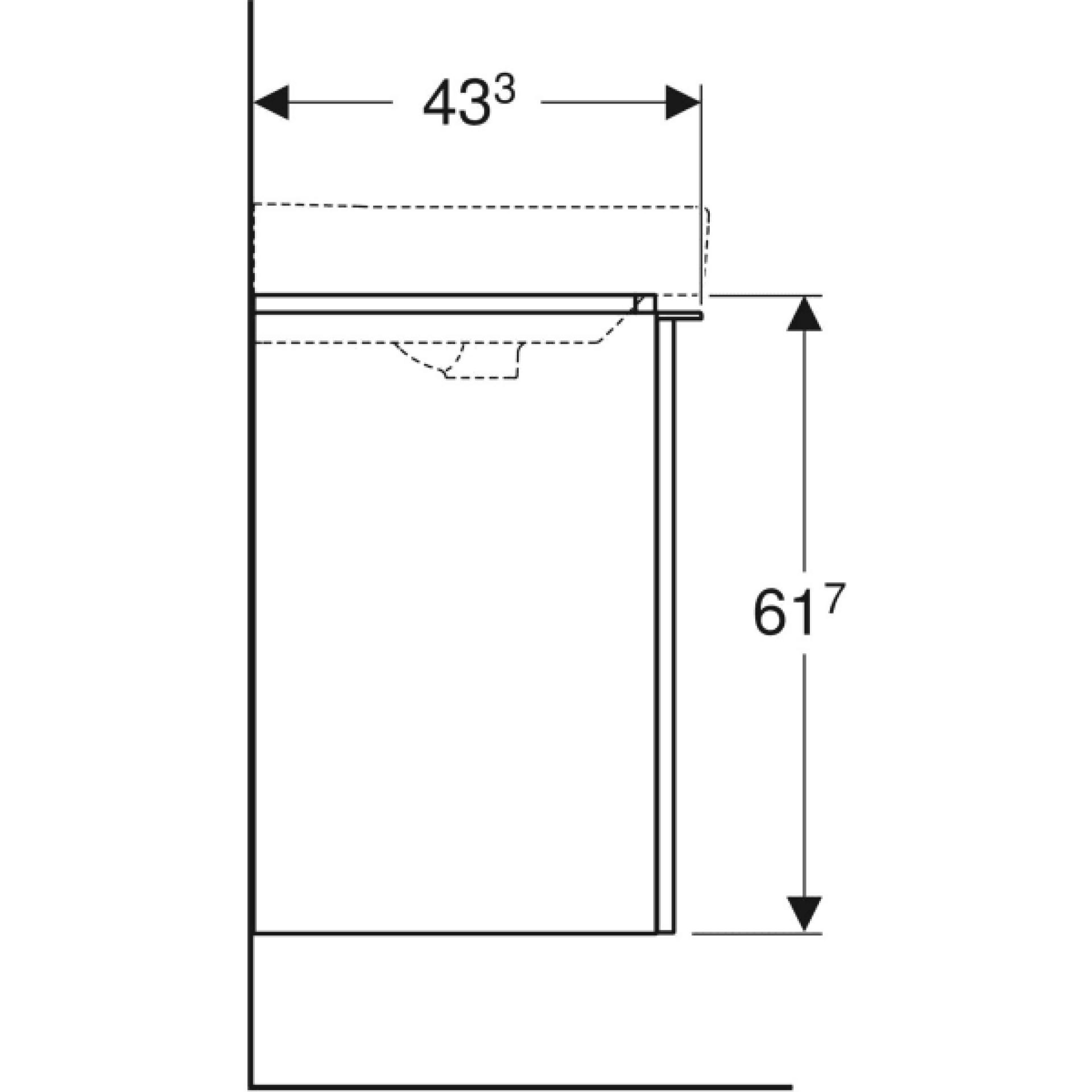 Тумба для комплекта 54 см Geberit Smyle Square 500.366.00.1, белый глянец - фото Geberit (Геберит) Shop