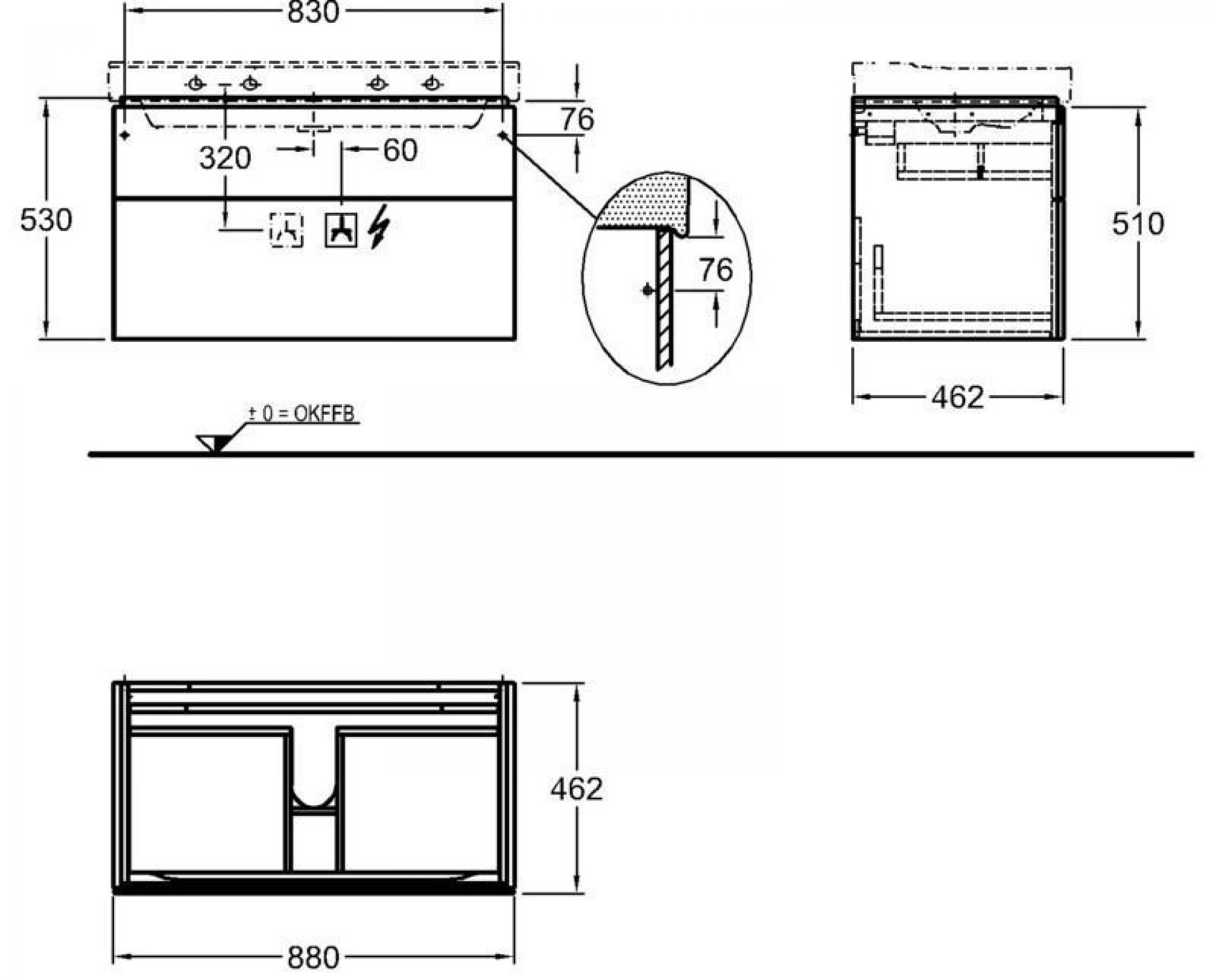 Тумба под раковину 90 см Geberit Xeno² 500.509.43.1 - фото Geberit (Геберит) Shop