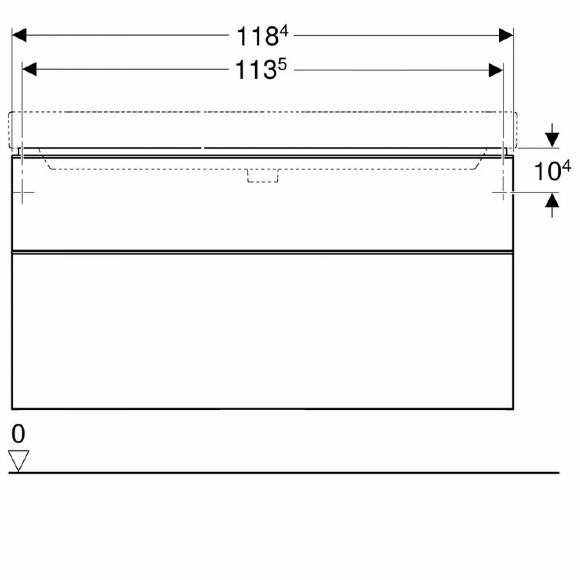 Тумба для раковины Geberit Smyle Square 500.355.00.1 Белый глянцевый 120см - фото Geberit (Геберит) Shop