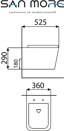 Комплект инсталляция Geberit Duofix UP100 458.103.00.1 + унитаз San More Ispirare SMT971902 с сиденьем микролифт - фото Geberit (Геберит) Shop