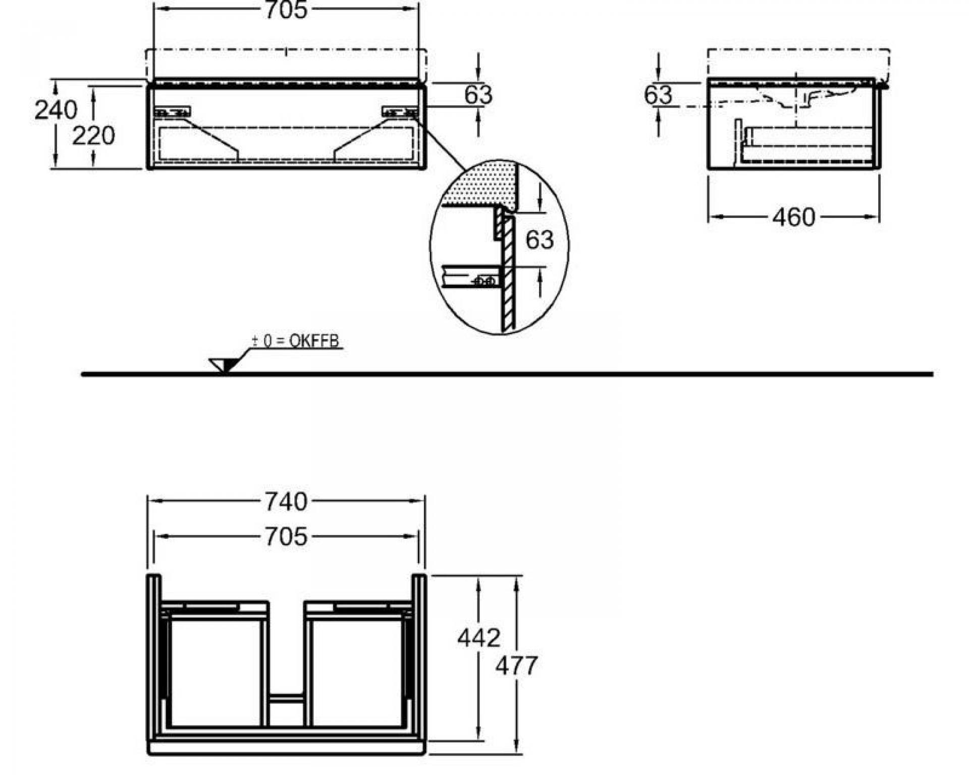 Тумба под раковину 75 см Geberit iCon 841277000 - фото Geberit (Геберит) Shop