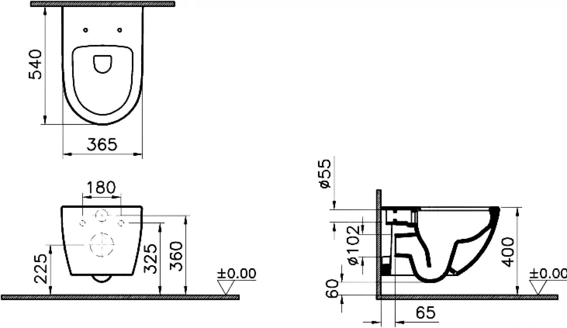 Подвесной унитаз VitrA Sento 7748B003-0075 безободковый - фото Geberit (Геберит) Shop