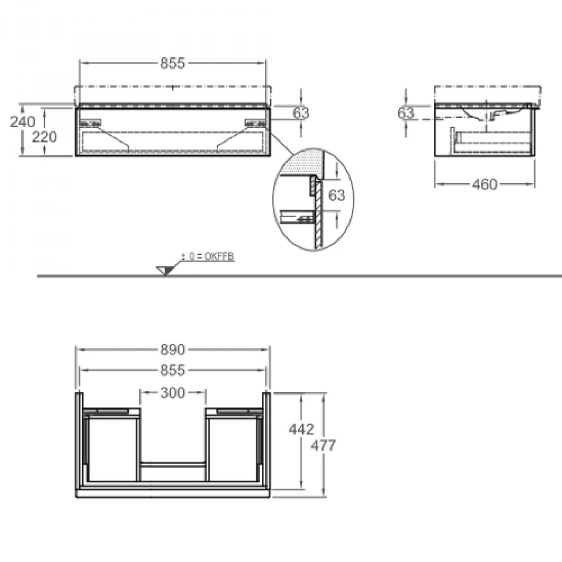 Тумба под раковину 90 см Geberit (Keramag) iCon 840292000 платина, 1 ящик - фото Geberit (Геберит) Shop