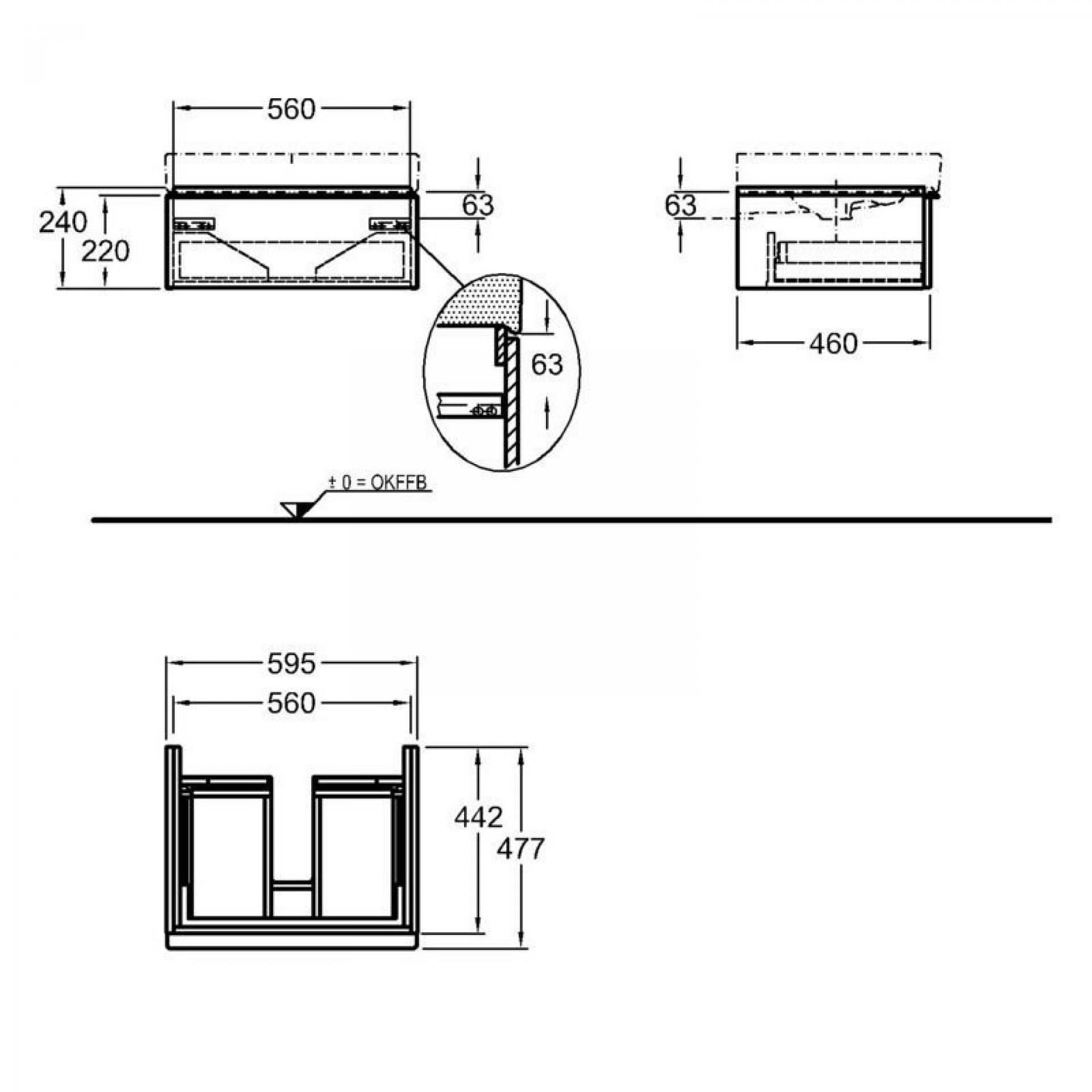 Тумба под раковину 60 см Geberit iCon 840262000 - фото Geberit (Геберит) Shop