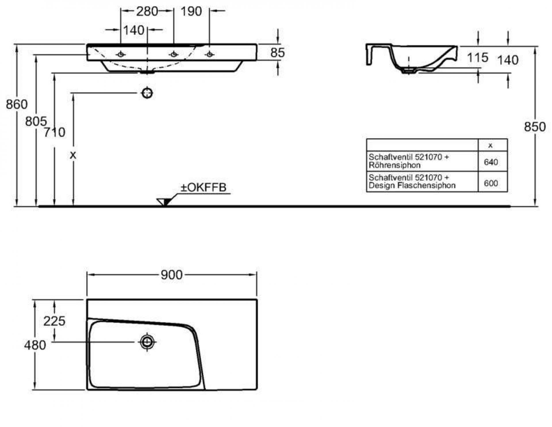 Раковина 90 см Keramag Xeno2 127193000 - фото Geberit (Геберит) Shop