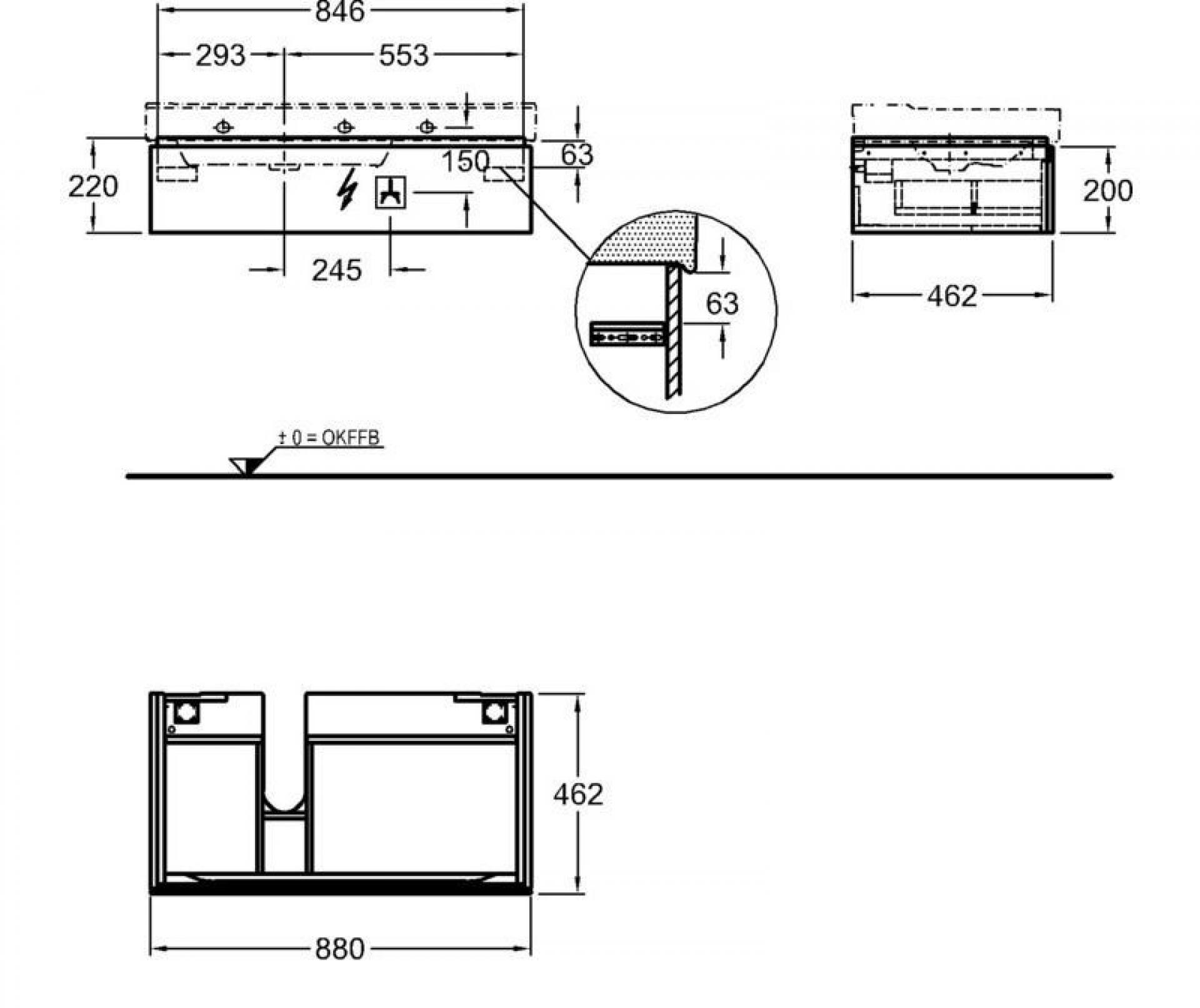 Тумба под раковину 90 см Geberit Xeno² 500.513.00.1 - фото Geberit (Геберит) Shop