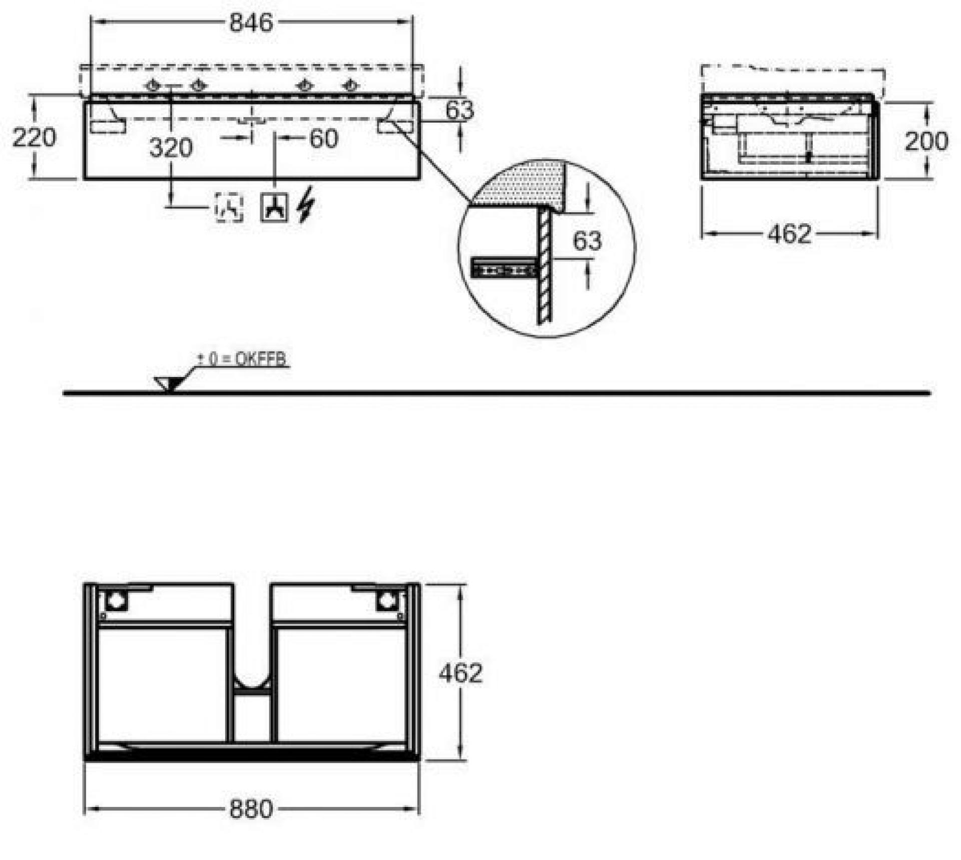 Тумба под раковину 88 см Geberit (Keramag) Xeno2 500.508.43.1 - фото Geberit (Геберит) Shop