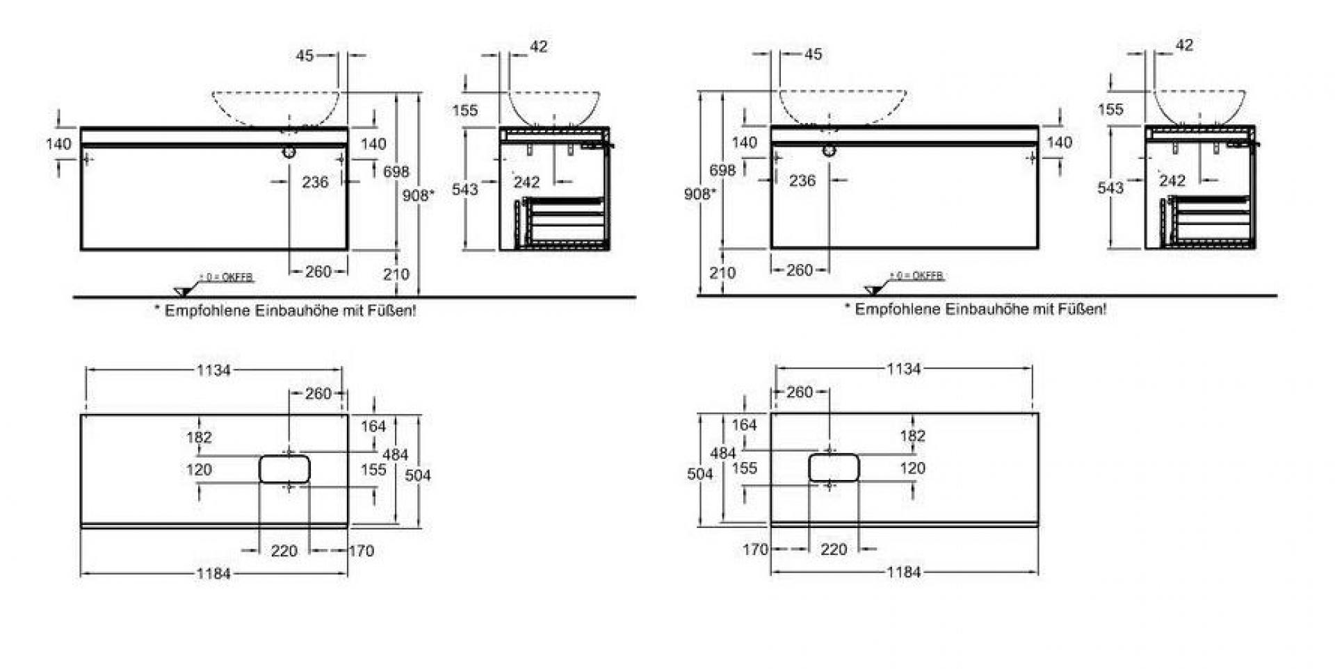 Тумба под раковину 120 см Geberit Citterio 500.561.JJ.1 - фото Geberit (Геберит) Shop