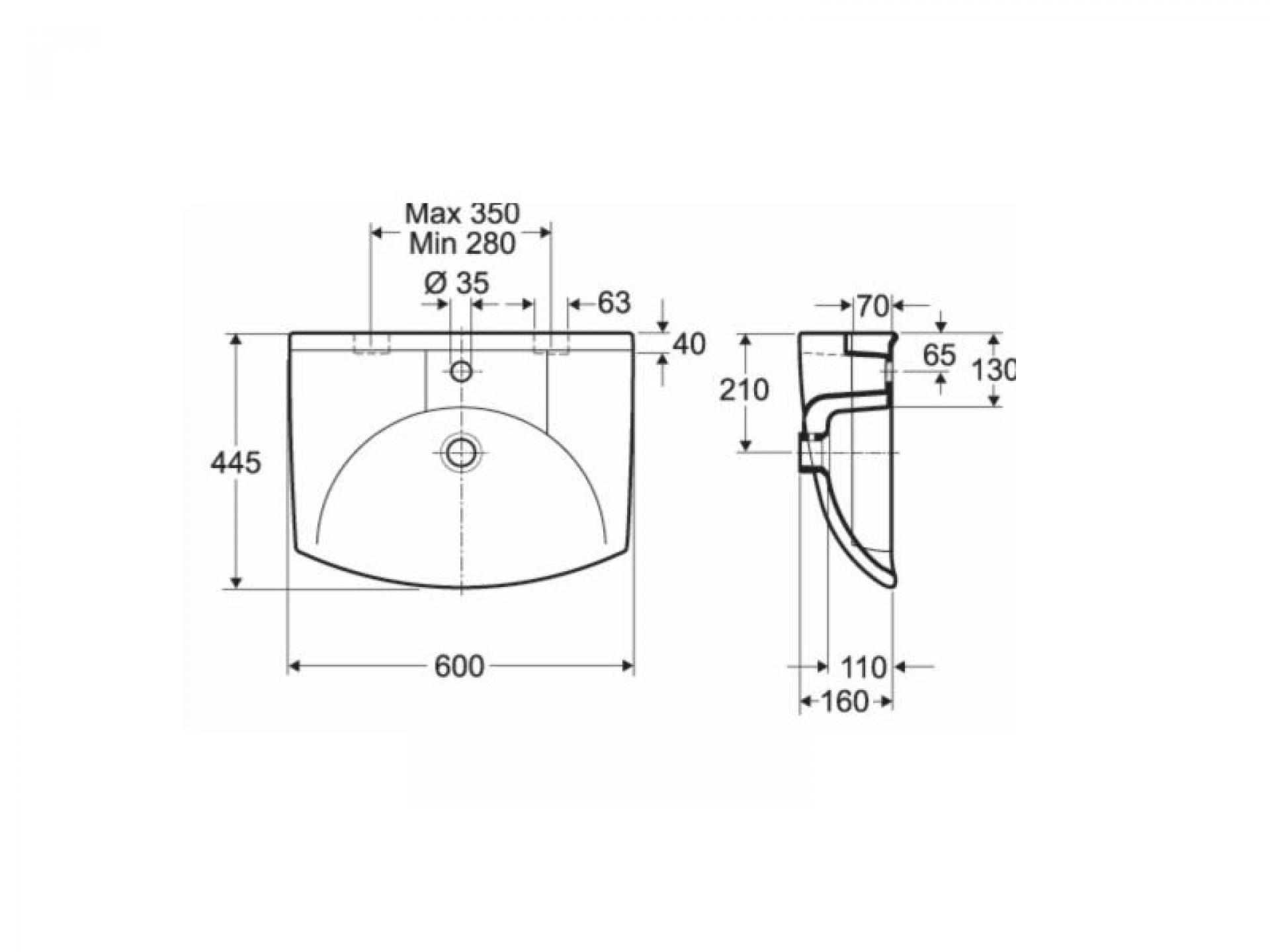 Раковина 60 см IFO Sign D73620 - фото Geberit (Геберит) Shop