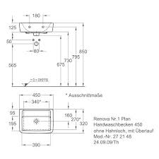 Раковина 45 см Keramag Renova Nr. 1 Plan 272148000 - фото Geberit (Геберит) Shop