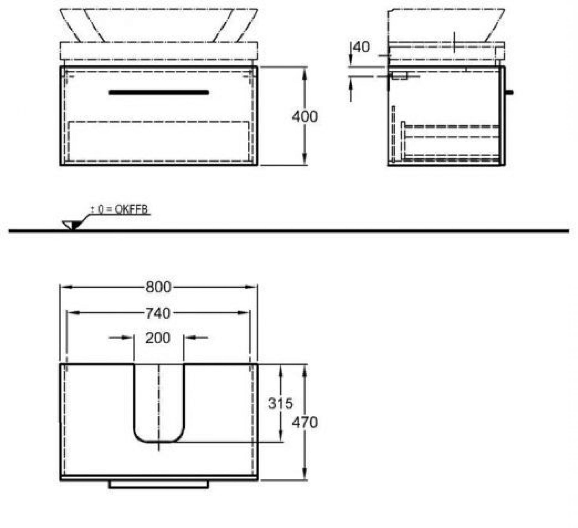 Тумба под раковину 80 см Geberit Silk 816082000 - фото Geberit (Геберит) Shop