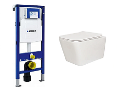 Комплект инсталляция Geberit Duofix UP320 111.300.00.5 + унитаз San More Ispirare SMT971902 с сиденьем микролифт