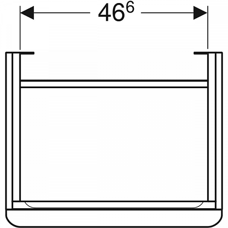 Тумба для комплекта 54 см Geberit Smyle Square 500.366.00.1, белый глянец - фото Geberit (Геберит) Shop