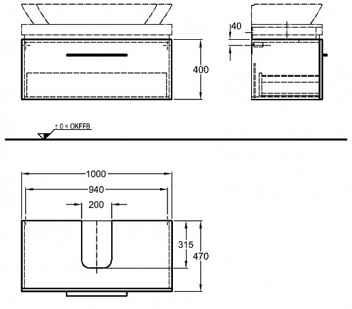 Тумба под раковину 100 см Geberit Silk Y816011000 - фото Geberit (Геберит) Shop