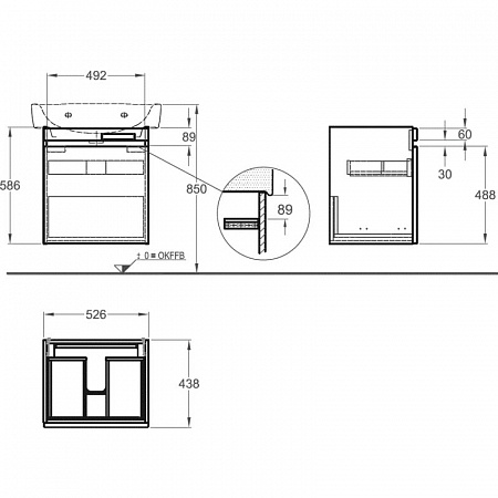 Тумба под раковину 50 см Geberit Renova Nr.1 Plan 869601000 - фото Geberit (Геберит) Shop