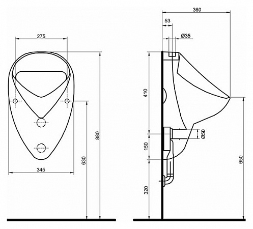 Писсуар KOLO Nova Pro Felix 26011000 - фото Geberit (Геберит) Shop