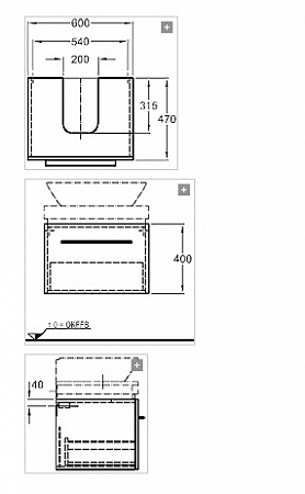 Тумба под раковину 60 см Geberit Silk Y816061000 - фото Geberit (Геберит) Shop