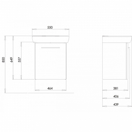 Тумба с раковиной 55 см IFO Special RK770055100 белый глянец - фото Geberit (Геберит) Shop