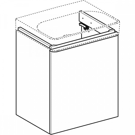 Тумба для комплекта 54 см Geberit Smyle Square 500.366.00.1, белый глянец - фото Geberit (Геберит) Shop