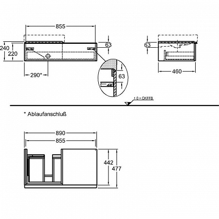 Тумба под раковину 90 см Geberit iCon 840492000 - фото Geberit (Геберит) Shop