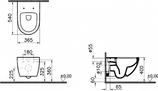 Подвесной унитаз VitrA Sento 7748B003-0075 безободковый - фото Geberit (Геберит) Shop