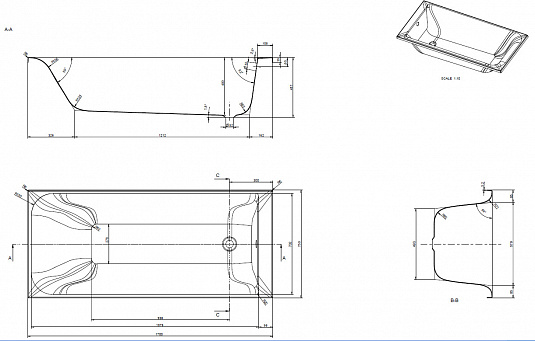 Ванна акриловая 170x75 IFO Olika BR82017000 - фото Geberit (Геберит) Shop