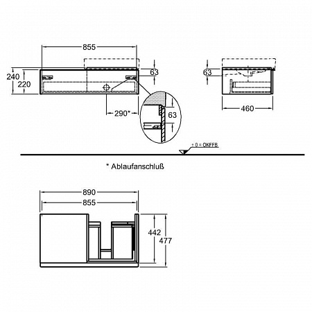 Тумба под раковину 90 см Geberit iCon 840590000 - фото Geberit (Геберит) Shop