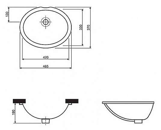 Раковина 47 см IFO Nova Top 61846000 - фото Geberit (Геберит) Shop