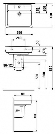 Раковина Laufen Pro 8.1895.1.000.104.1 - фото Geberit (Геберит) Shop