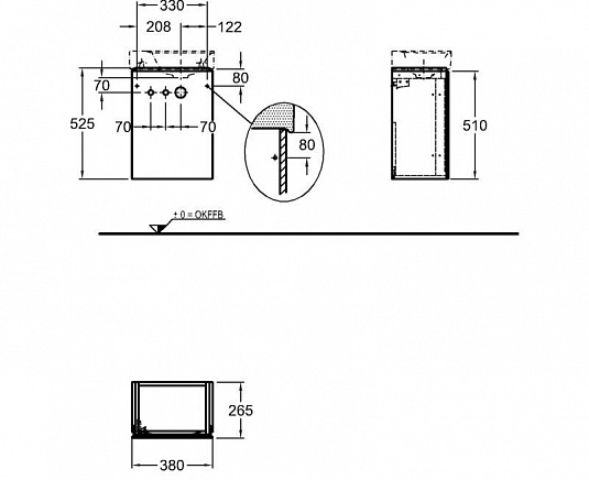 Тумба под раковину 40 см Geberit Xeno² 500.502.01.1 - фото Geberit (Геберит) Shop