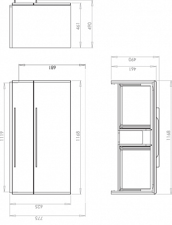 Тумба под раковину 120 IFO Grandy RK140012000 белый глянец - фото Geberit (Геберит) Shop